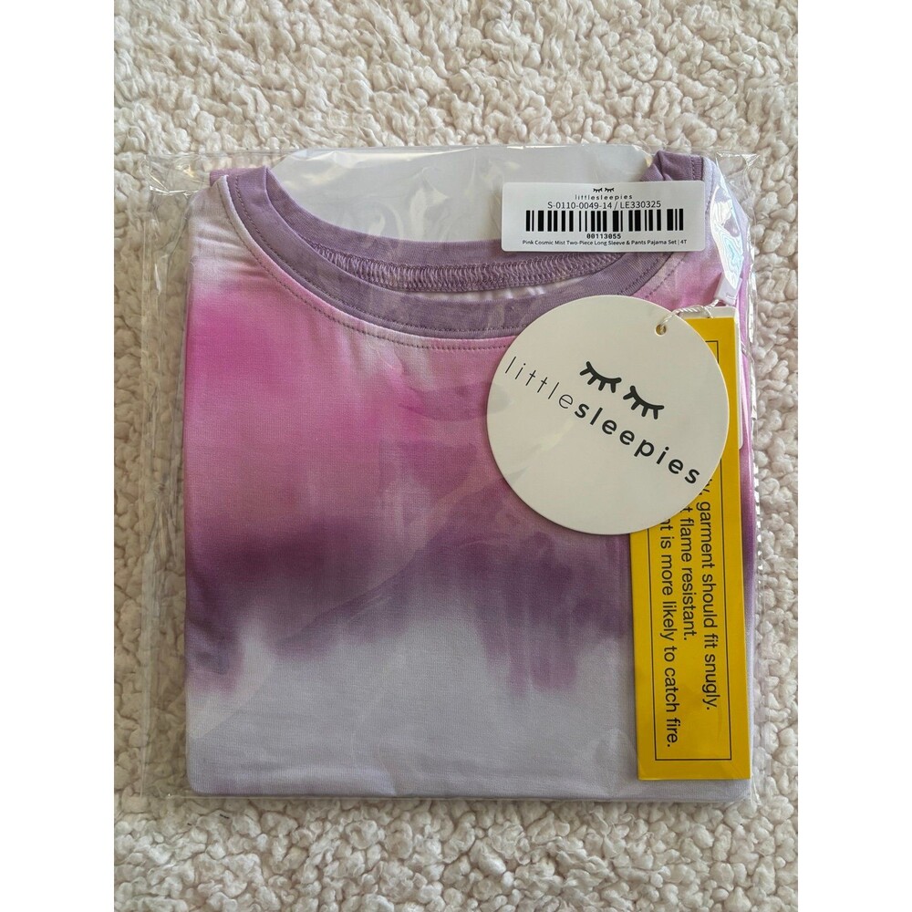 Little sleepies pink cosmic mist pj set 4T